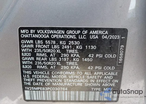 2023 Volkswagen Id.4 S from USA, damaged, VIN 1V25MPE83PC030764